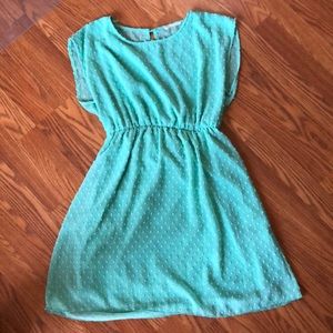 Large teal dress with sheer back from ModCloth